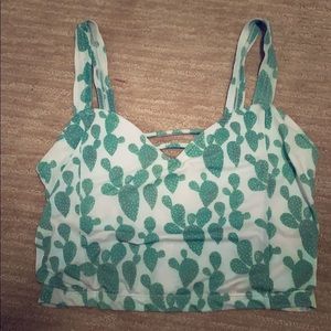 Kortni Jeane cactus ladderback swimmer top.
